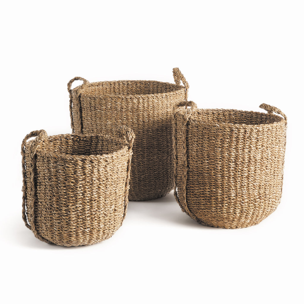 Napa Home & Garden Seagrass Small Square Baskets, Set of 3
